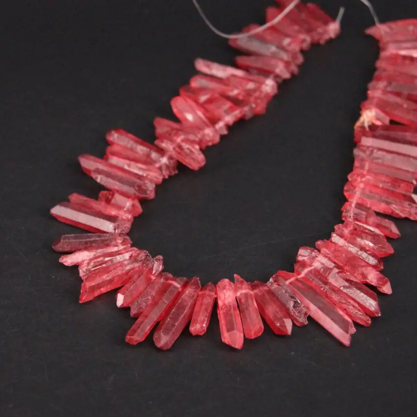 Бусины из титана и Красного кварца с верхним отверстием 15 5 дюйма|loose beads|beads diycrystal