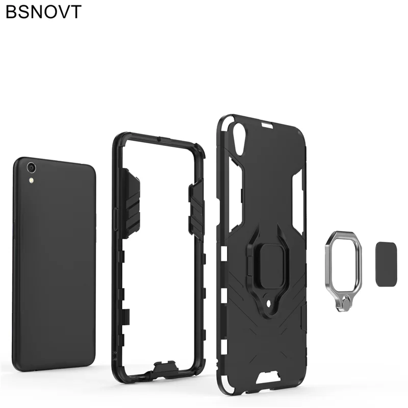 BSNOVT OPPO R9 Case Shockproof Cover Finger Ring Magnetic Holder Soft TPU Back For F1 Plus Bumper 5.5&quot |