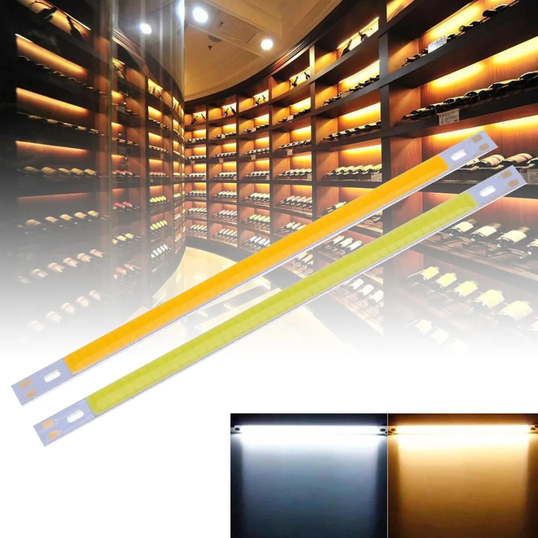 

12-13V 10W 200X10mm 1000LM White/Warm White LED Panel COB Chip Light Strip Lamp