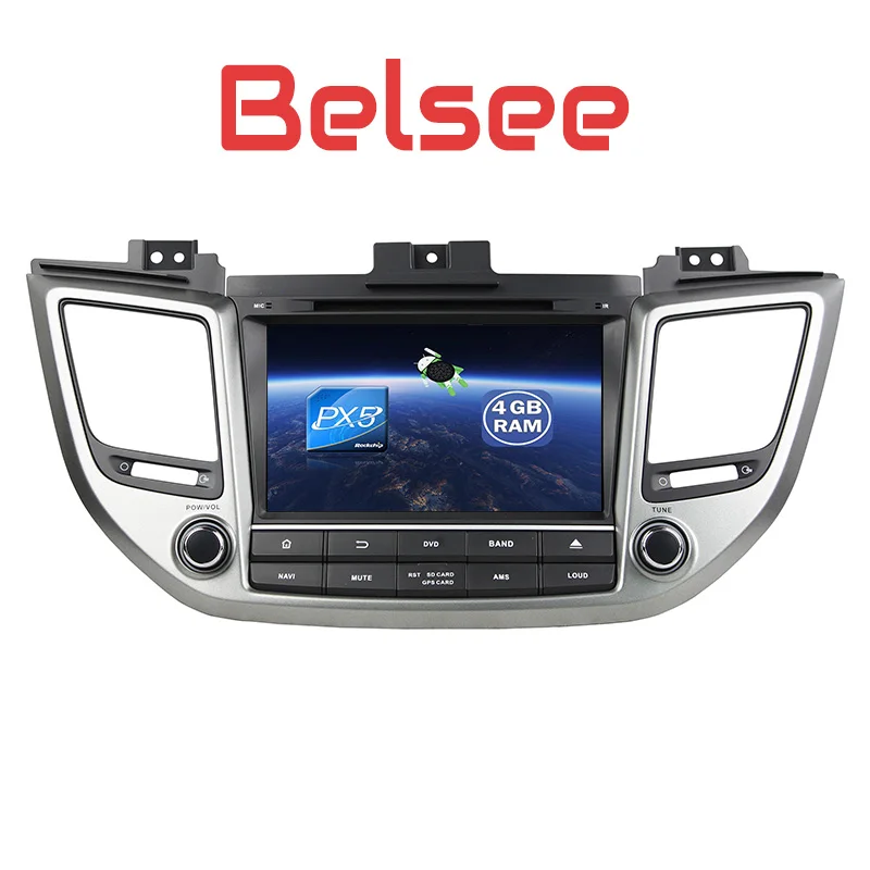 Автомагнитола Belsee для Hyundai IX35 Tucson 2015-2017 8 &quotIPS экран Android 0 2 Din стерео GPS навигация