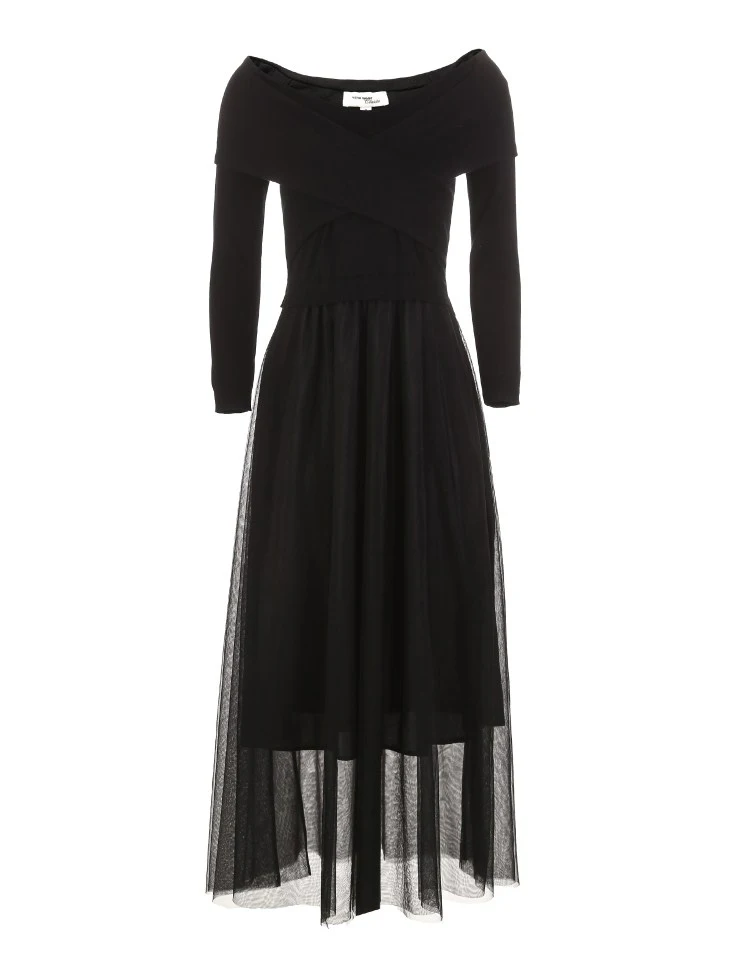 Vero Moda трикотажные Gauzy Splice 3/4 рукава Макси/длинное платье Вечерние платья | 31837C530