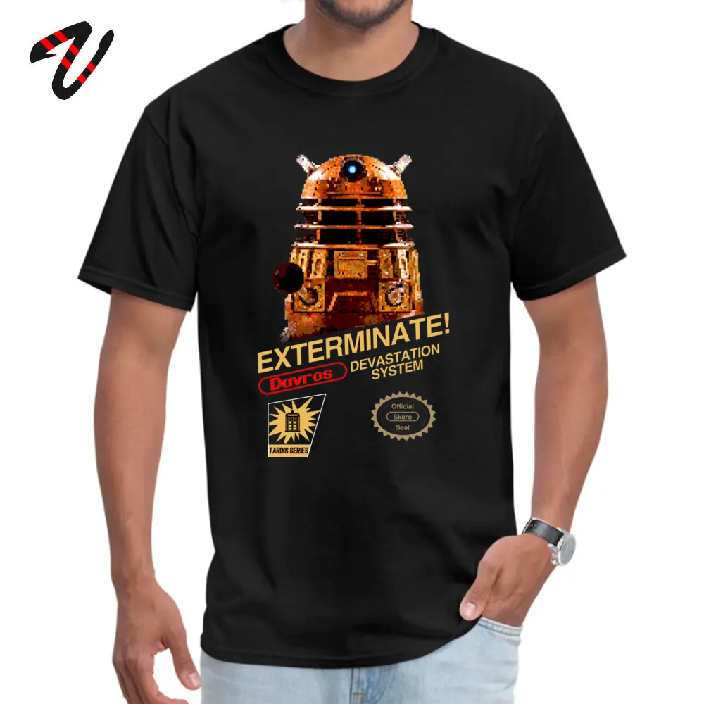 Мужская футболка из чистого хлопка с коротким рукавом Techno Davros EXTERMINATE Skaro