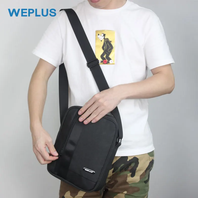 Мужская тканевая сумка через плечо WEPLUS 300D кожаный повседневный мессенджер