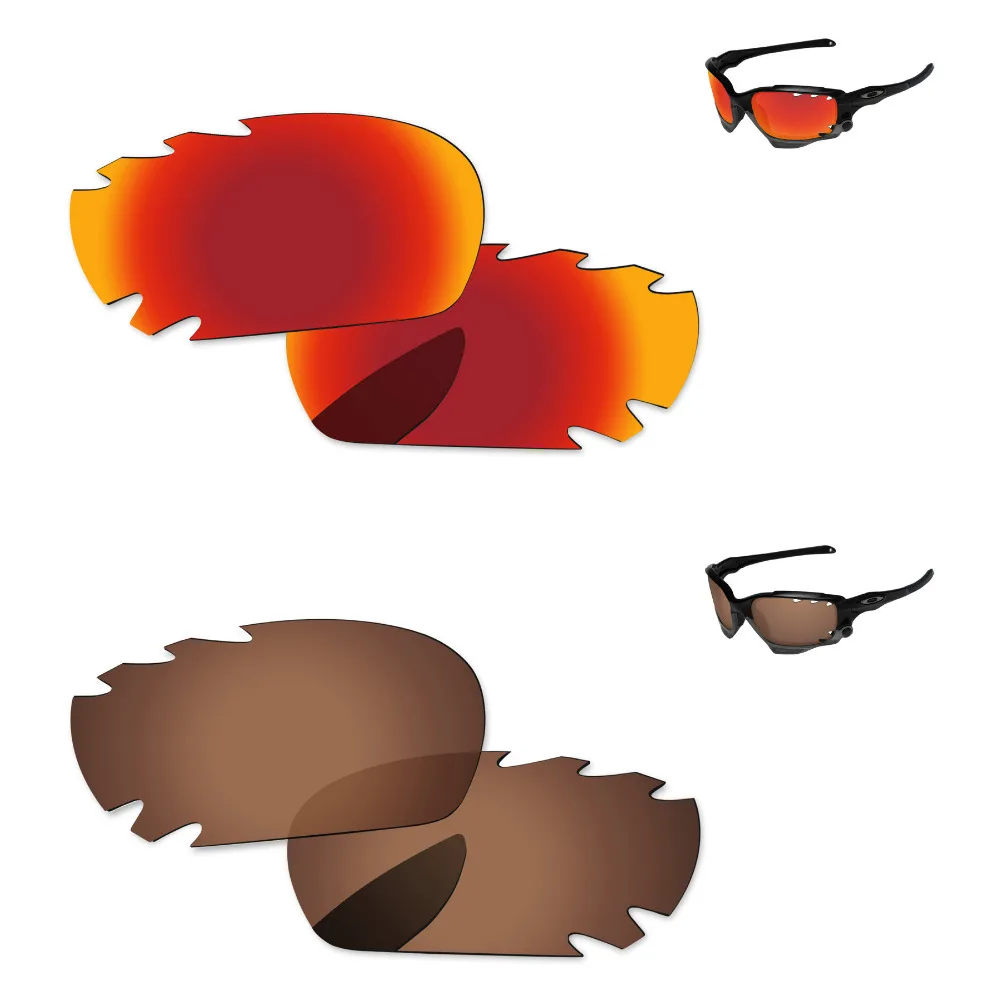

Поляризованные Сменные линзы для Jawbone оправа солнцезащитных очков с вентиляцией 100%, 2 пары, медные, коричневые и огненно-красные, защита от У...