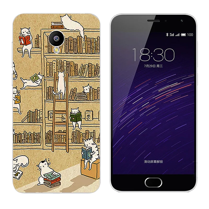 Case for Meizu M2 5 inch Ultra Soft TPU Skin Phone Cover Meilan 2 Silicon Fashion Pine Printing Capa |