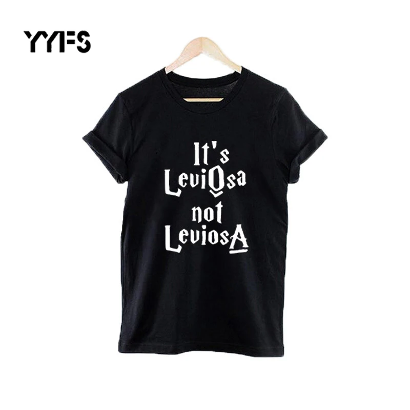 Летние женские футболки It's Leviosa Not футболка с буквенным принтом Круглый ворот