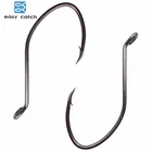 Easy Catch 200 шт. 8832 рыболовные крючки черные из высокоуглеродистой стали, широкая зазор, приманка для ловли сома, рыболовные крючки размером 10 #- 80
