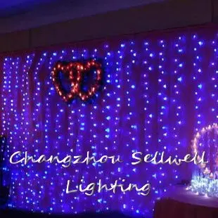 NEW!Wedding backdrop wedding product LED star light 4*8m blue lamp H225
