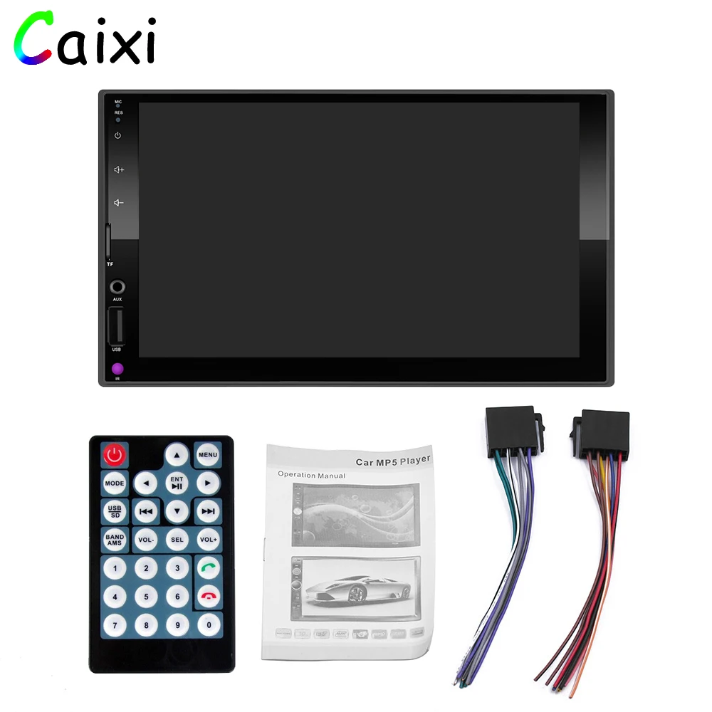 2 DIN 7 дюймов Android и Iphone Зеркало Ссылка автомобильный мультимедийный плеер Bluetooth FM