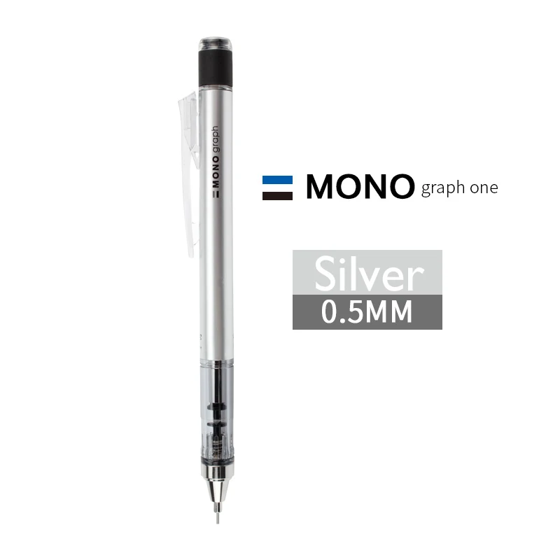LifeMaster Tombow моно граф шейкер механический карандаш-0,5 мм студенческий карандаш школьные и офисные принадлежности DPA-132 - Цвет: Silver