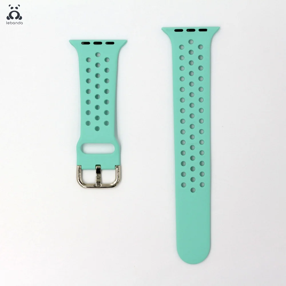 Mint Green Lebanda спортивный ремешок для наручных часов Apple Watch 5/4/3/2/1 ремешок для наручных часов iWatch, силиконовой лентой из мягкой дышащей ткани Замена 38/42/40/44 мм - Цвет ремешка: Mint Green