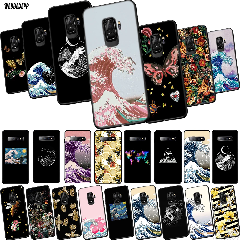 WEBBEDEPP японский чехол для телефона Kanagawa из ТПУ с большой волной Samsung Galaxy S6 S7 Edge S10e S8