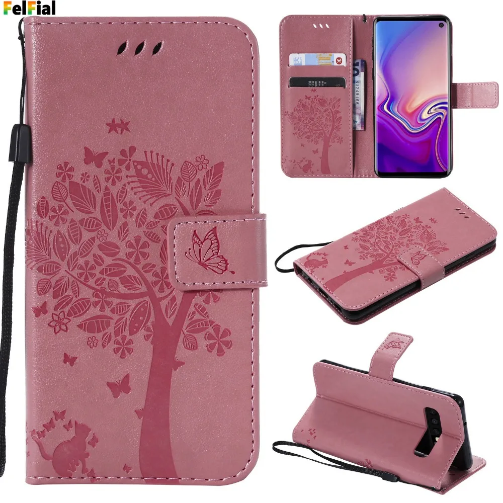Кожаный чехол с откидной крышкой для samsung Galaxy S10 S10e плюс Чехол телефона бумажником