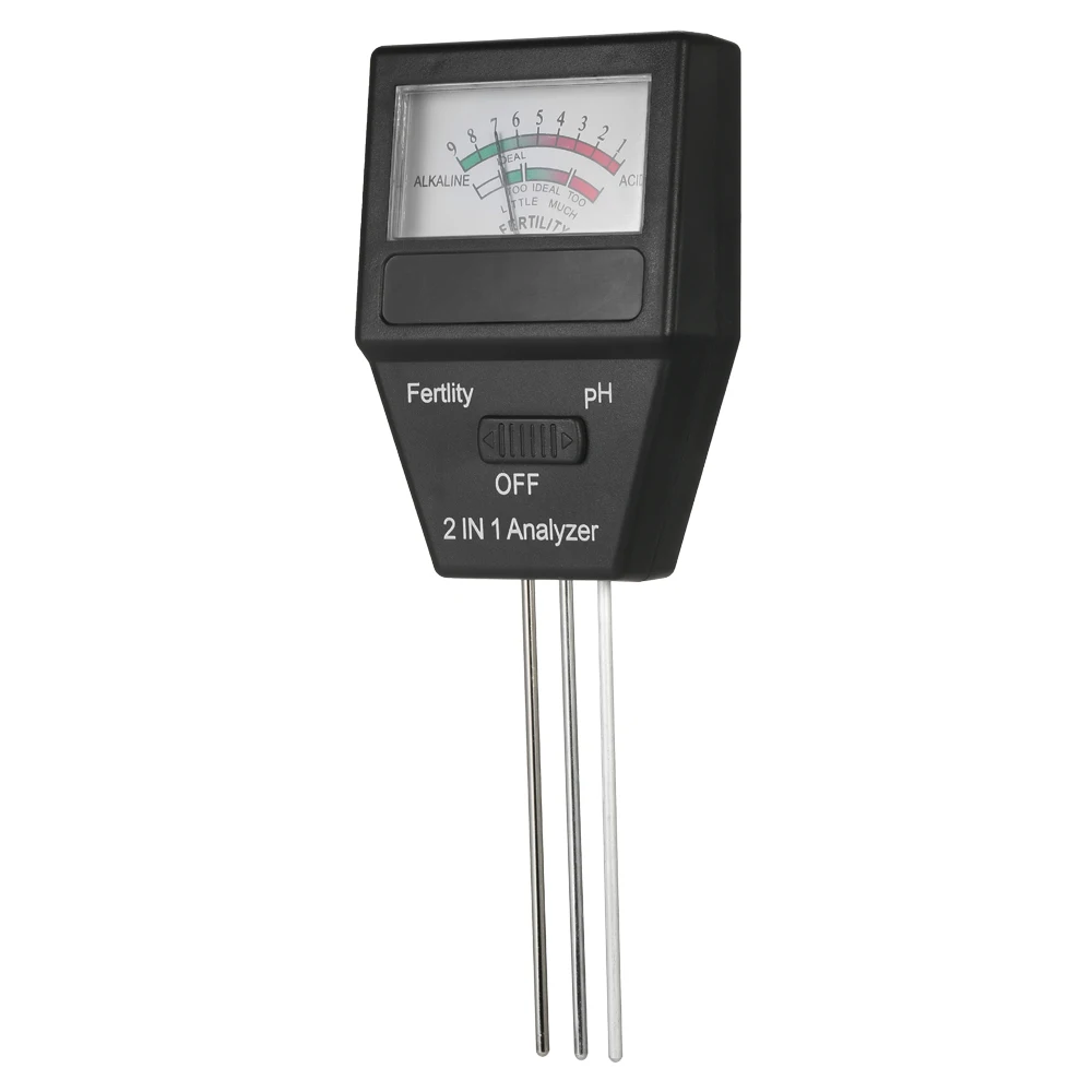 2 in 1 soil tester Mini digital Soil pH Meter Fertility Tester Analyzer ph +Three Probes for Gardening Farming Lawn | Инструменты