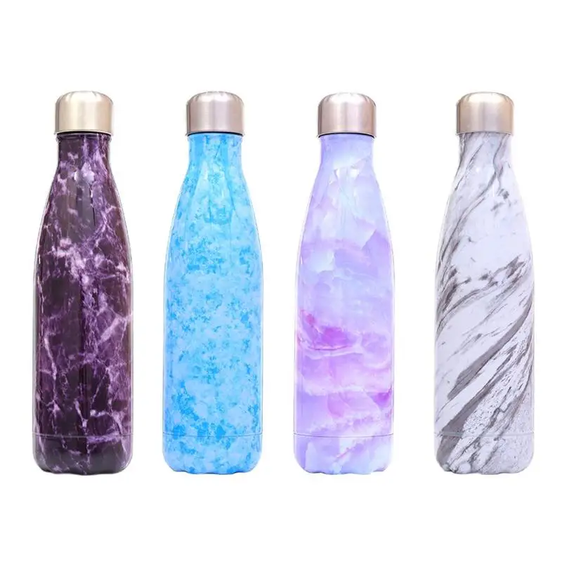 

500ml Stainless Steel Water Bottle Texture Thermos Water Botteres Sports Kettle Vacuum Water Beer Thermos for Outdoor Camping