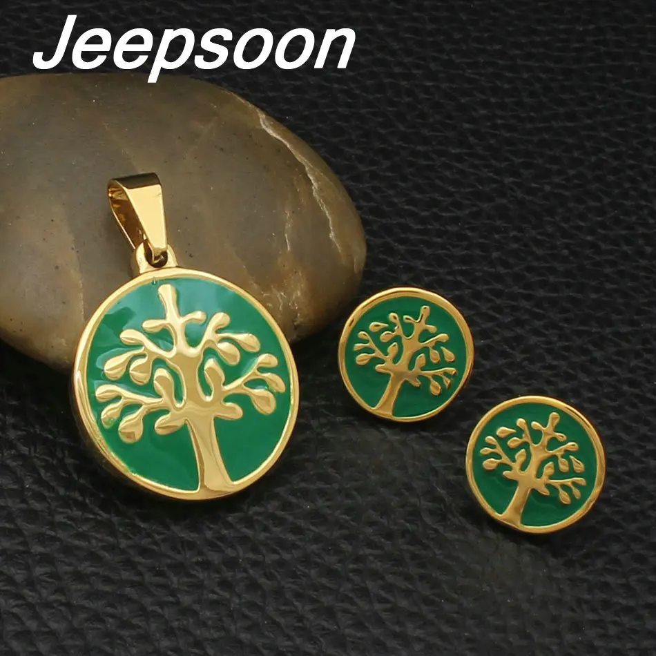Оптовая Продажа Модные Нержавеющая сталь Jewelry высокое качество круглый дерево
