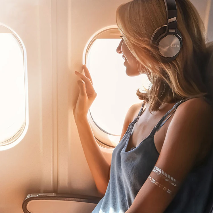 IGene Беспроводные наушники с активным шумоподавлением повязка ANC 25дб Hi-Fi стерео бас гарнитура Bluetooth для huawei xiaomi meizu