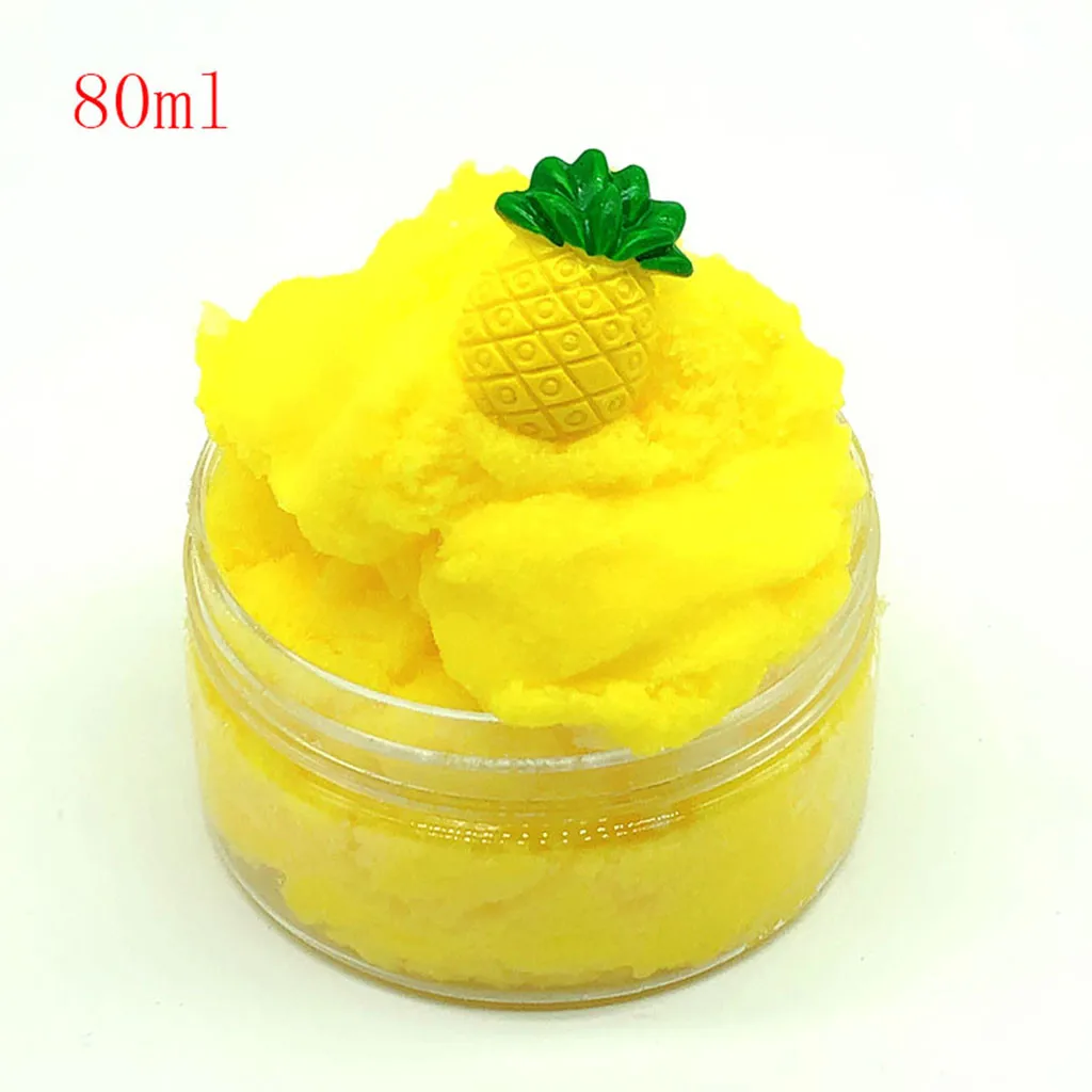 C TELOTUNY Slimy грязи ананас грязь пушистый Floam Slime игрушка для снятия стресса ананас Ароматические осадка развития глиняные игрушки Горячее предложение J23 - Цвет: C