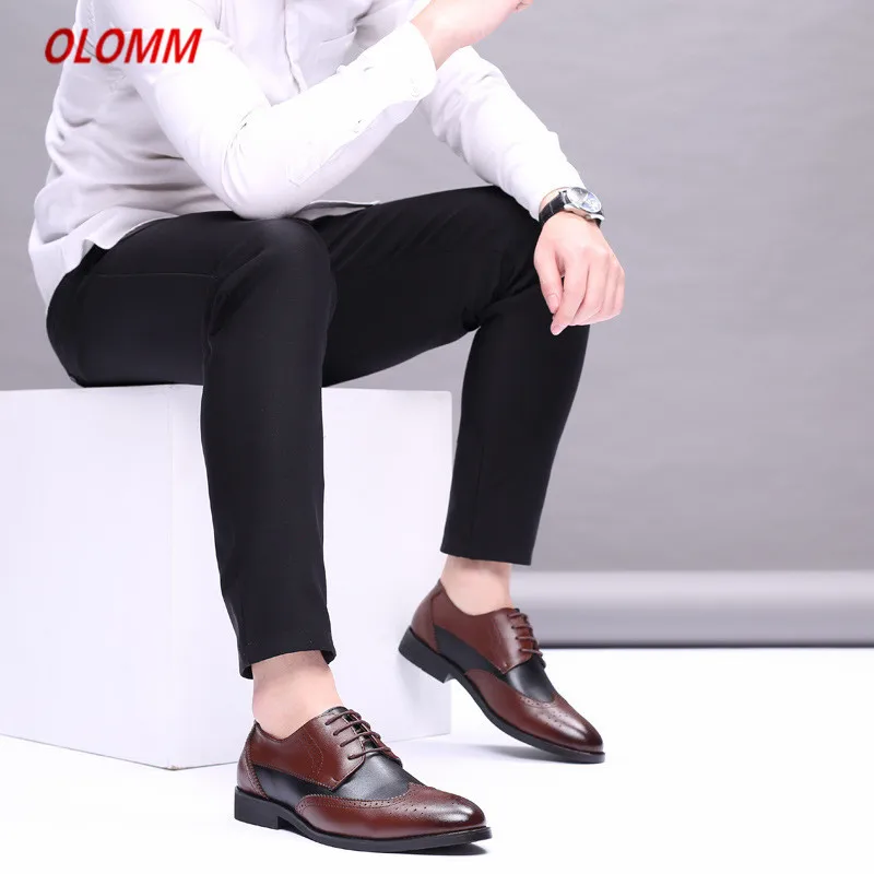 New Arrival Retro Bullock Design Men Classic Business Formal Shoes Pointed Toe leather shoes Oxford Dress | Обувь