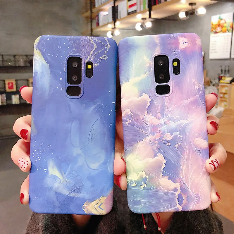 CAPAME жесткий Пластик цветочные девушки чехол для samsung Galaxy S7 края Примечание 8 9 S8 S9