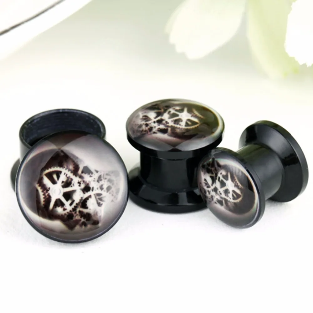 2 шт. круглая Шестерня в стиле стимпанк затычки для ушей туннели ювелирные