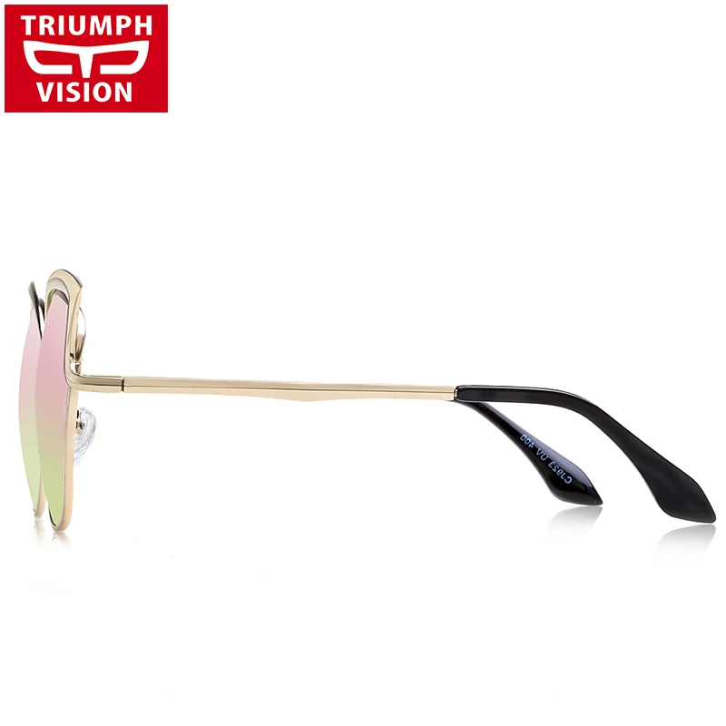Солнцезащитные очки TRIUMPH VISION разноцветные зеркальные градиентные женские с