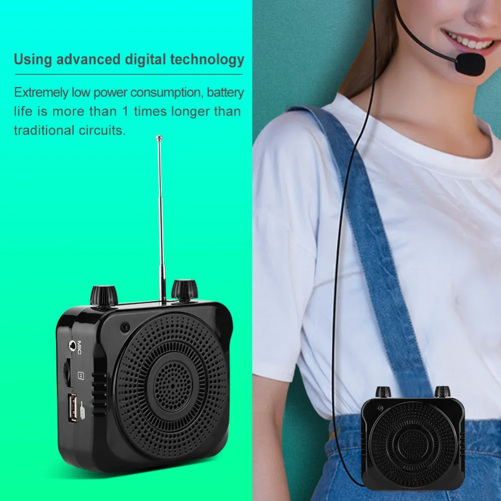 Портативный усилитель аудио беспроводной радио FM USB плеер громкоговоритель с