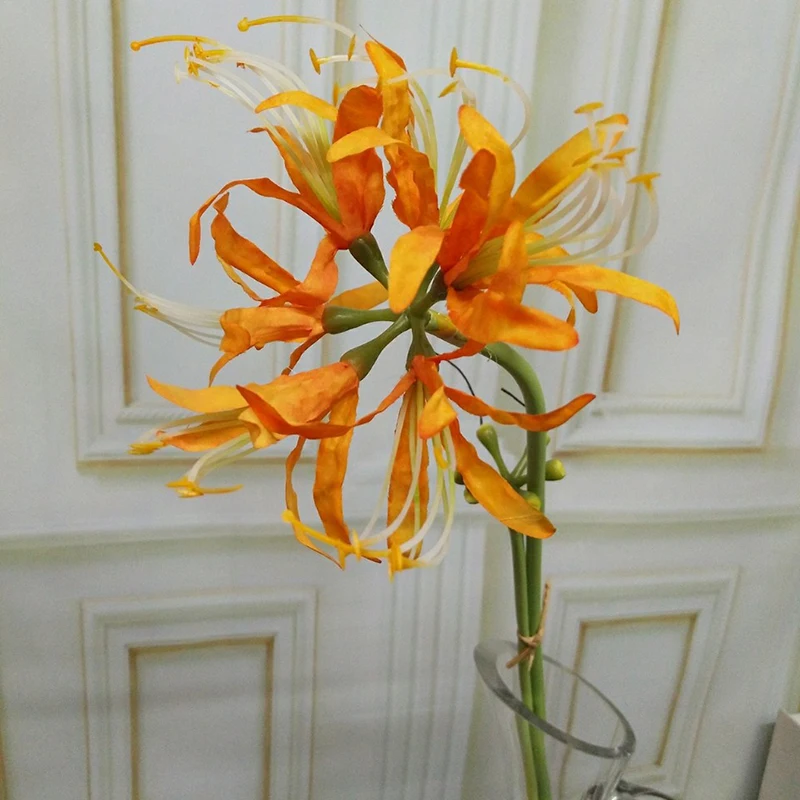 2 вилки искусственные ветки цветка хиганбана цветы орхидеи украшение для дома и