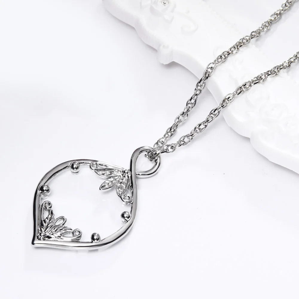 DC1989 New Design Optical Chain Women Pendant Necklace with Magnifying Glass Lens For Reading Fine Prints Rhodium or Gold Plated