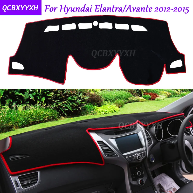 Для hyundai Elantra Avante 2012- коврик на приборную панель защитный интерьерный Photophobism коврик теневая Подушка аксессуары для стайлинга автомобилей