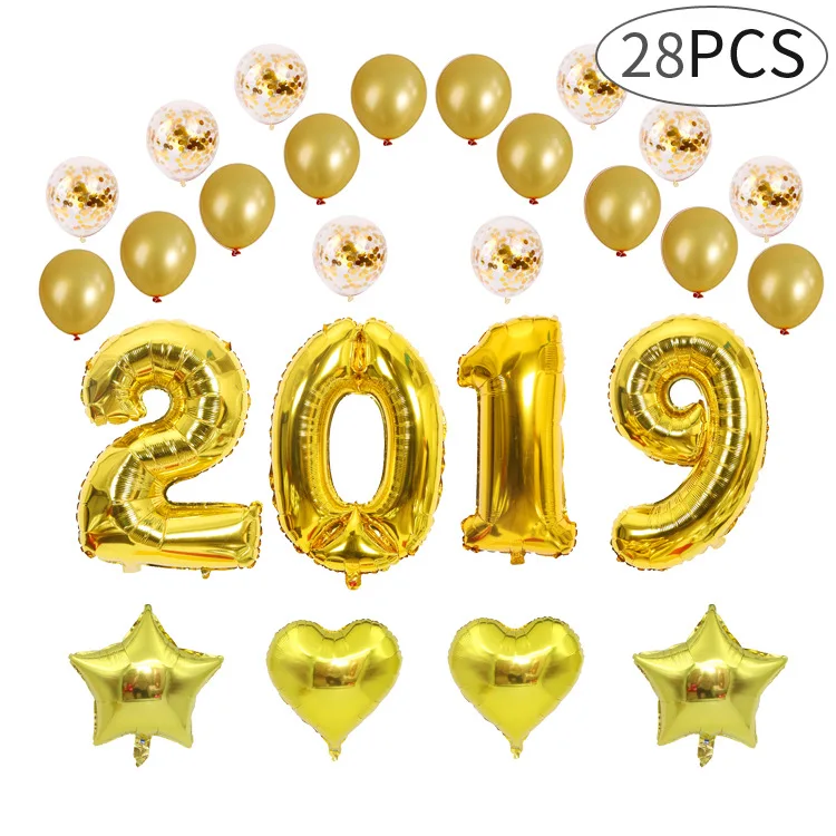 40 дюймов розовое золото 2019 номер воздушный шар из фольги Воздушные шары 16