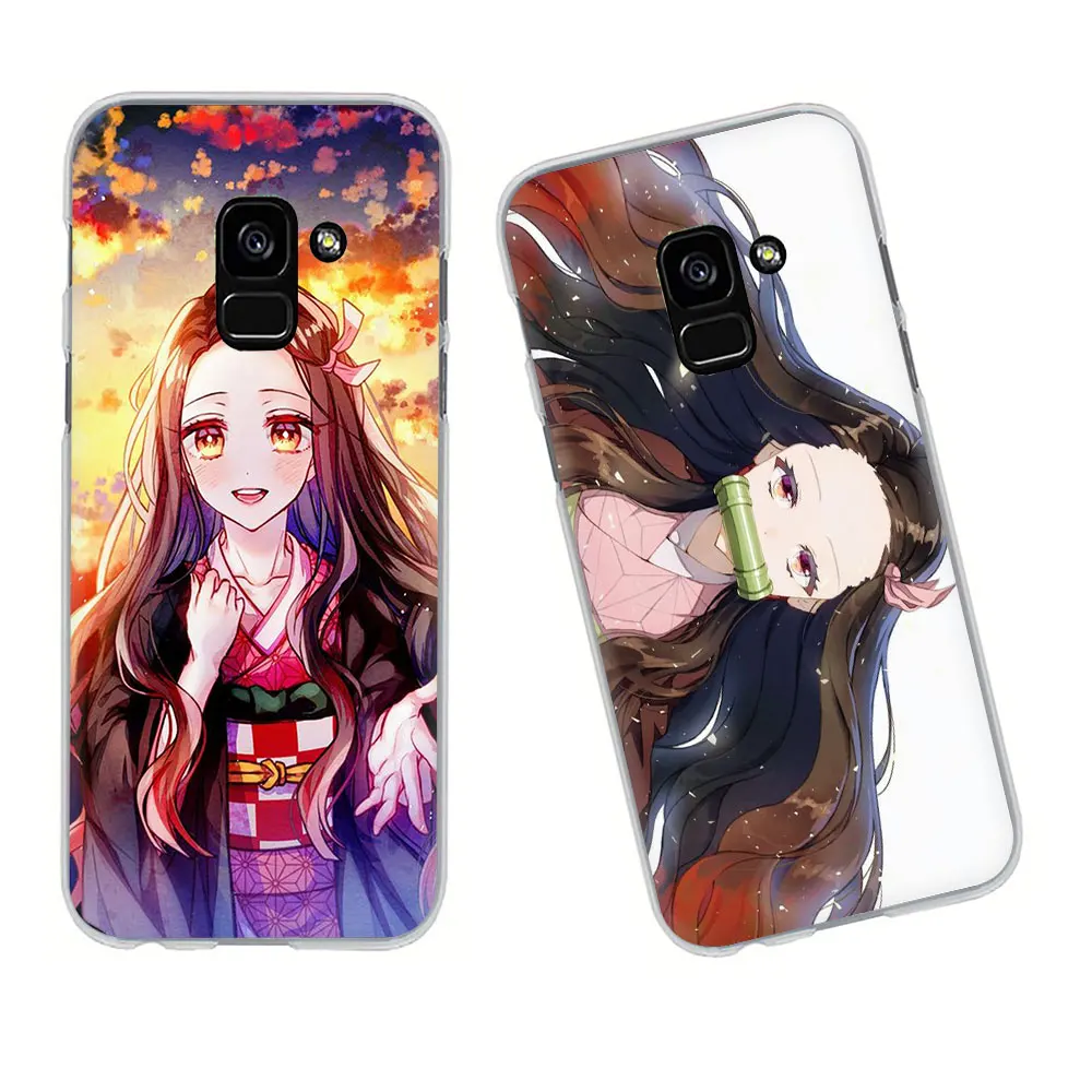 Аниме «Демон» Истребительница kimetsu без Yaiba жесткий чехол для телефона с рисунком в виде крышка чехол для samsung Galaxy A3 5 A6 7 8 9 A10 30 40 50 70