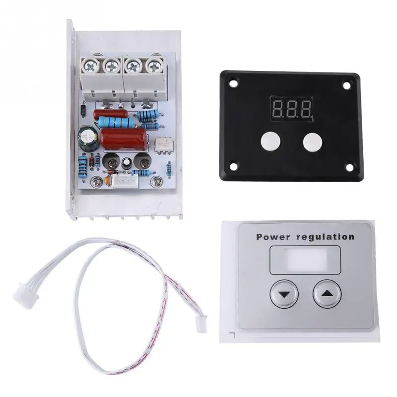 

10000W SCR Digital Voltage Regulator Speed Control Dimmer Thermostat AC 220V 80A