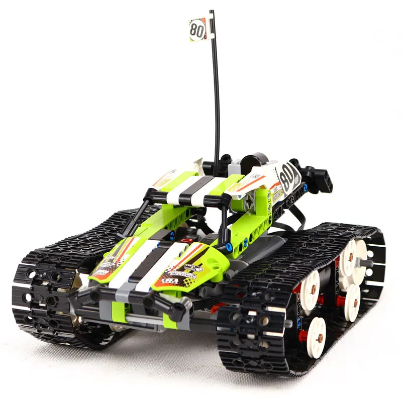 20033 Technic RC трек дистанционного управления гоночный автомобиль набор совместим с 42065 строительными блоками Кирпичи Детские игрушки Подарки