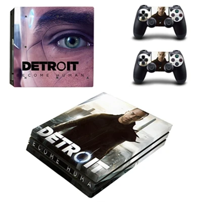 Play station 4 PRO наклейки для Playstation 4 PS4 Pro консоли контроллера из винила и кожи самоклеящаяся пленка крышка Detroit стать человека - Цвет: YSP4P-2101