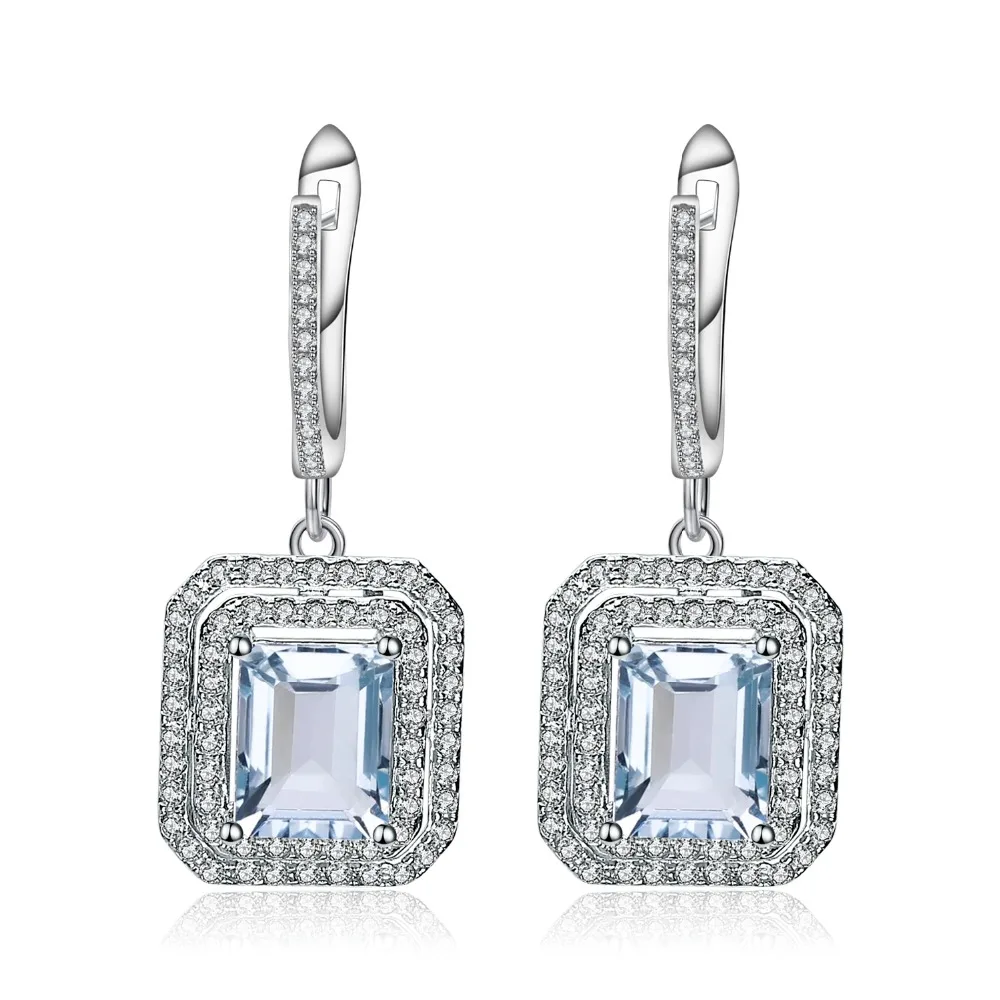 Женские серьги подвески Gem's Ballet Винтажные из серебра 925 пробы с натуральным