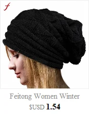 Feitong Women Winter Warm Hats Knit Turban Twist Hair Wrap Solid Casual Skullies& Beanies Hat Cap Knit Turban