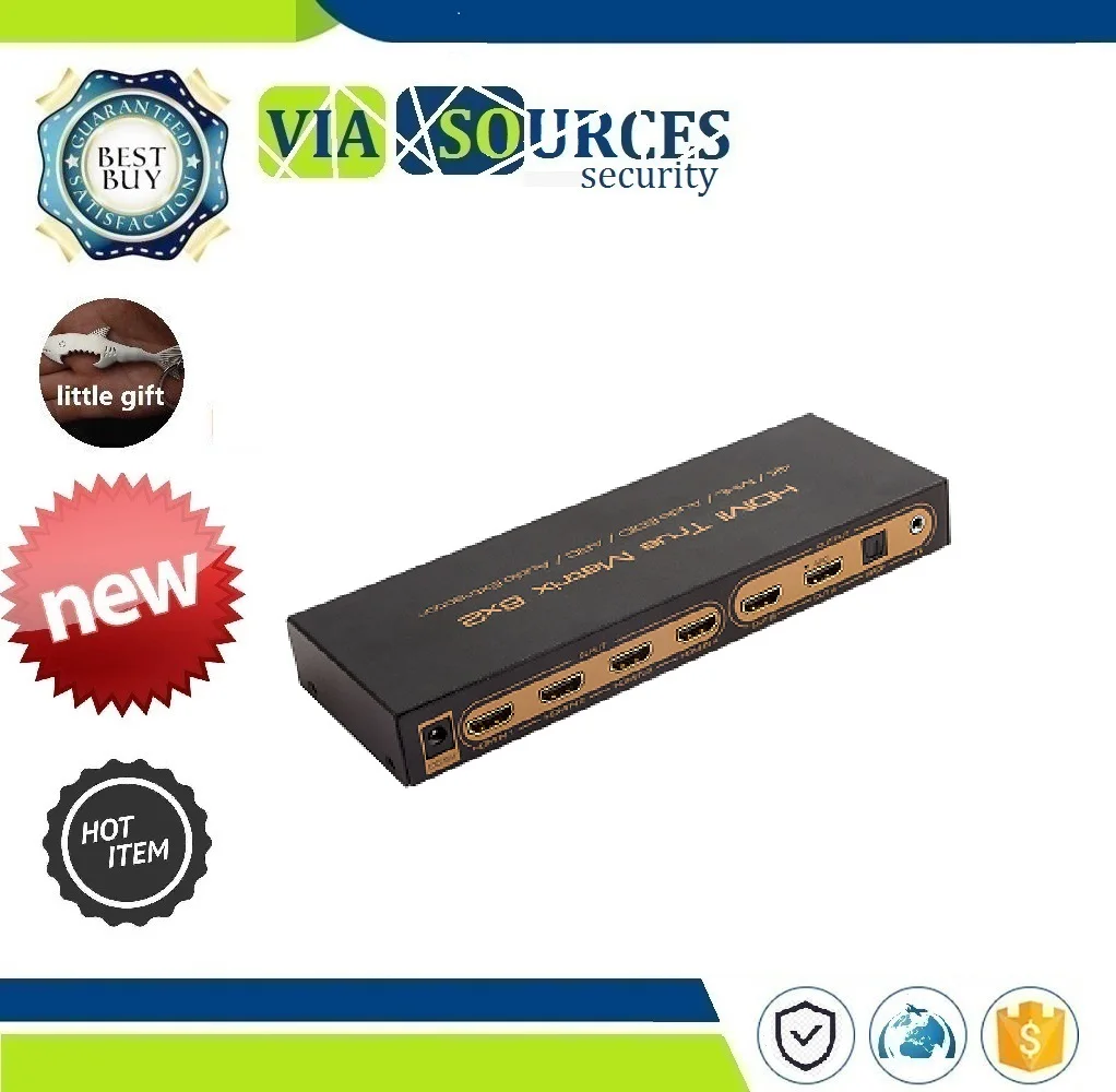 5.1CH переключатель splitter 6 вход 2 Выход конвертер для HDTV 06M1 6x2 HDMI матрица PIP 1 4 в к * 3D