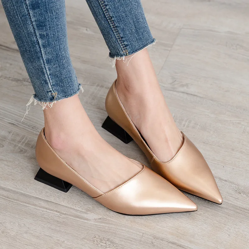 Женские туфли лодочки в британском стиле FUN повседневные из натуральной кожи на