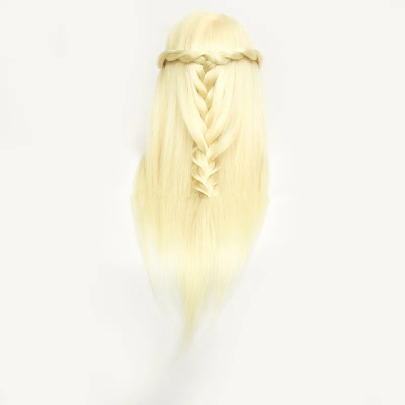 85% блондин человеческие вплетаемые волосы Учебные головы манекены