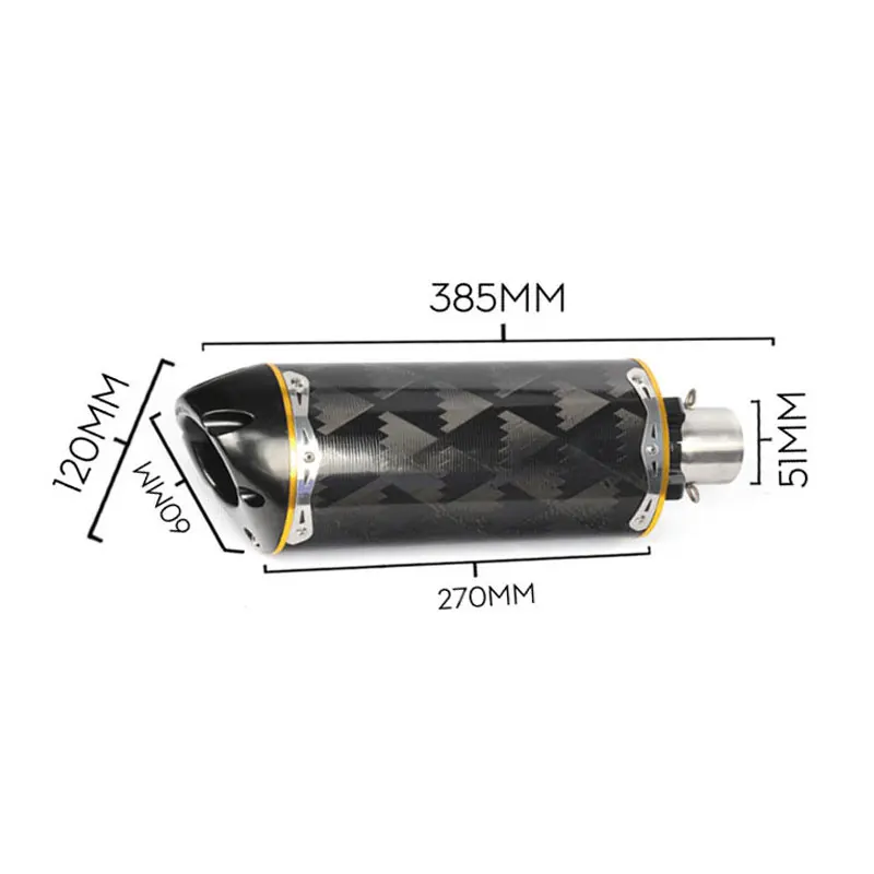 Универсальная выхлопная труба для мотоцикла Akrapovic CNC алюминиевый сплав Escape Moto Two