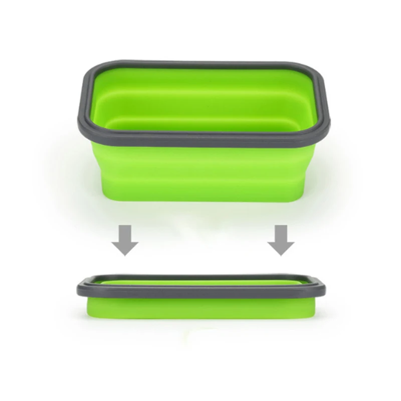 Силиконовый Ланч бокс складной портативный контейнер миска контейнеры для бенто