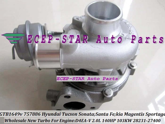 GTB1649V 757886 28231-27400 2823127400 757886-0003 757886-5003S Turbo для HYUNDAI Tucson KIA Sportage 2 05- D4EA V 2.0L CRDi |