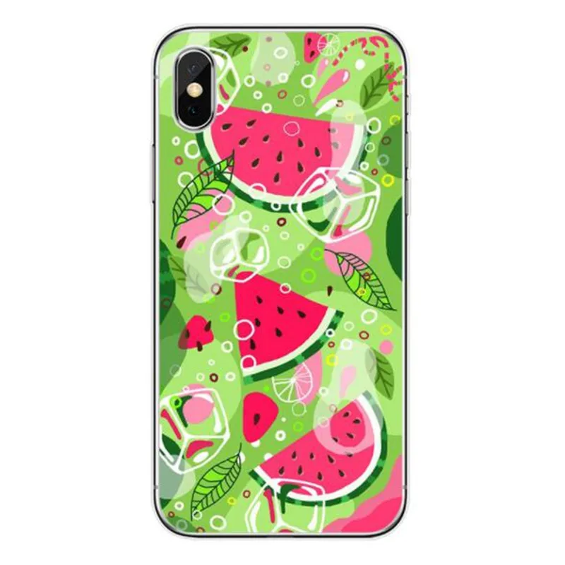 UVR Cartoon Fruits Watermelon Lemon Phone Case For Iphone X 8 7 6 Plus Animal Mobile Cases Back Cover Capa Bag |