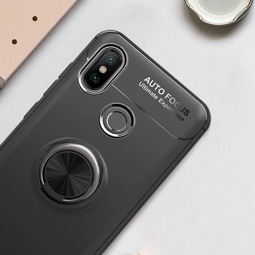 Heyytle Finger Ring Stand Holder Case For Xiaomi Redmi Note 5 6 7 Pro Mi 8 9 Lite A1 A2 Cases Metal Magnet Shock Silicone Cover |
