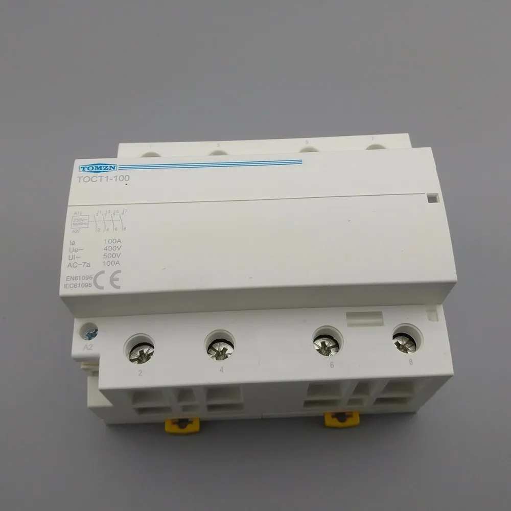 TOCT1 4P 100A 4NO 230V 50/60HZ Din rail бытовой ac Контактор В соответствии с стандартом четыре нормально открытый