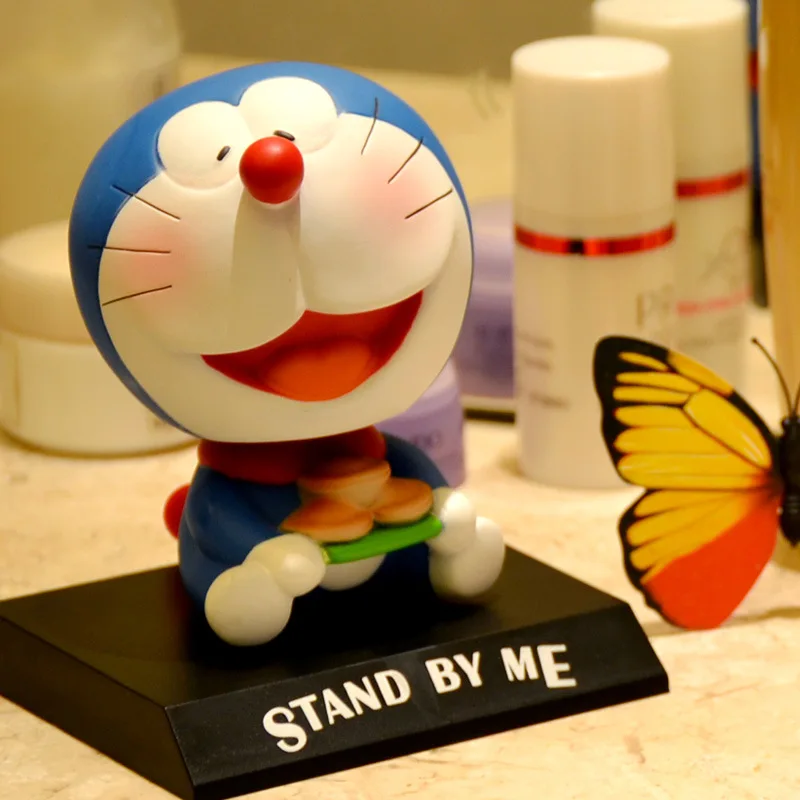 A Мультяшные пластиковые фигурки Doraemon с качающейся головой, Автомобильные украшения для интерьера, коллекция Doraemon, украшение для автомобиля - Название цвета: A