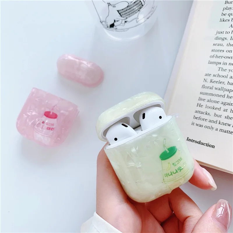 GlamPhoneCase банан клубника молоко Airpods1/2 поколение защитный чехол Apple беспроводной