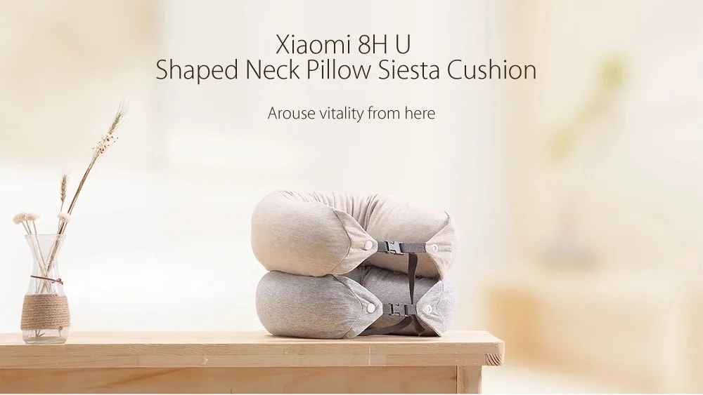 Xiaomi u-образная Подушка дорожная подушка Шейная Подушка портативная многофункциональная подушка для шеи Антибактериальная наволочка латексные частицы
