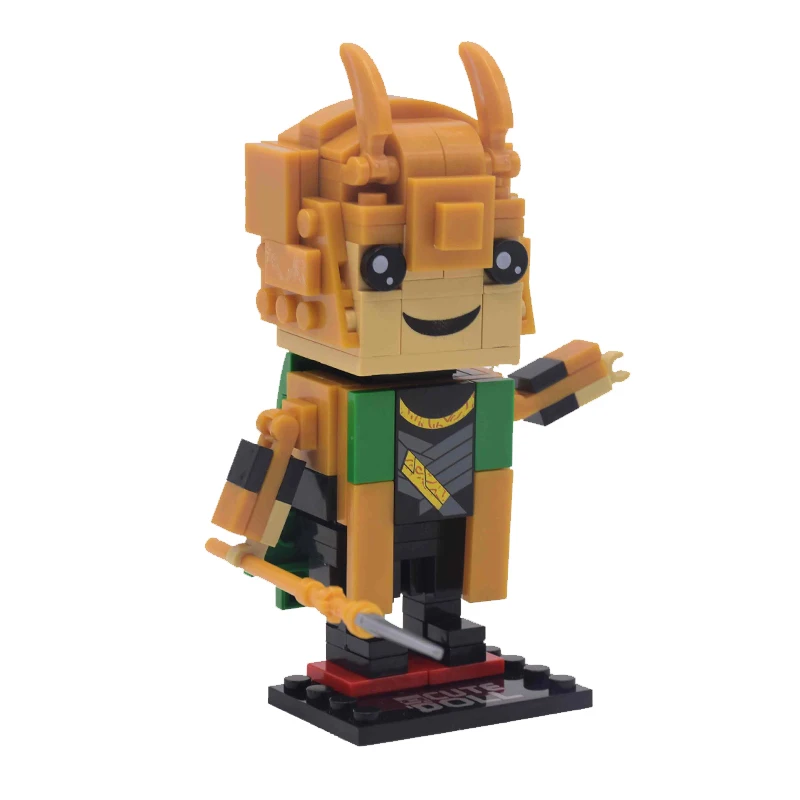 Style 9 Pikachu DC Brickheadz Dragon Ball Z Brick Headz строительные блоки Marvel Бэтмен Человек-паук Локи Джокер Фигурки игрушки - Цвет: Style 9